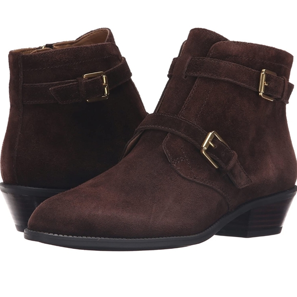 Franco Sarto Suede Leather Ankle Boots Size 5.5 - Picture 1 of 6